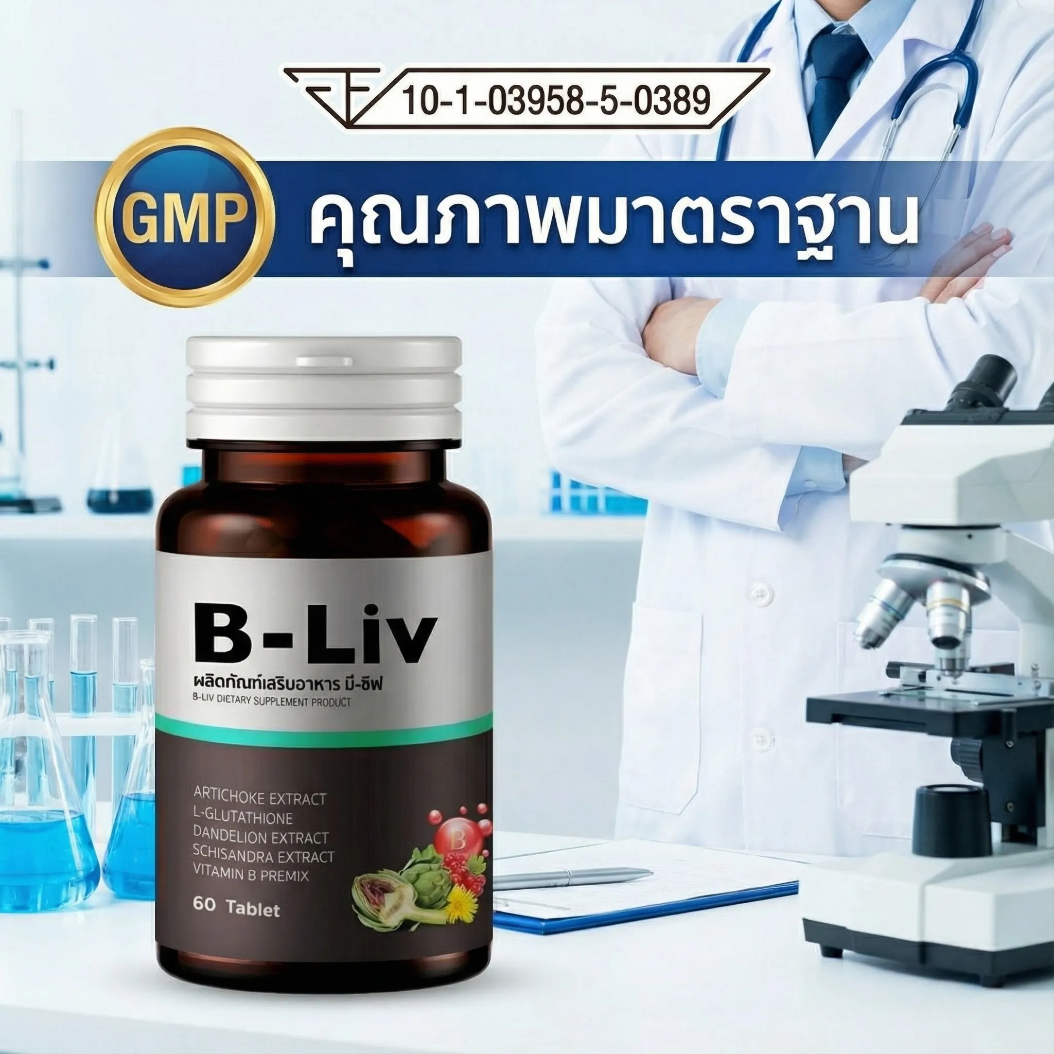 มาตรฐานการผลิต GMP และ อย. B-Liv